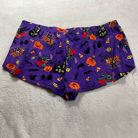 Disney Halloween PJ Top Women’s 3X (22w-24w) Purple Lilo + Stitch Shirt Lounge - Picture 8 of 9